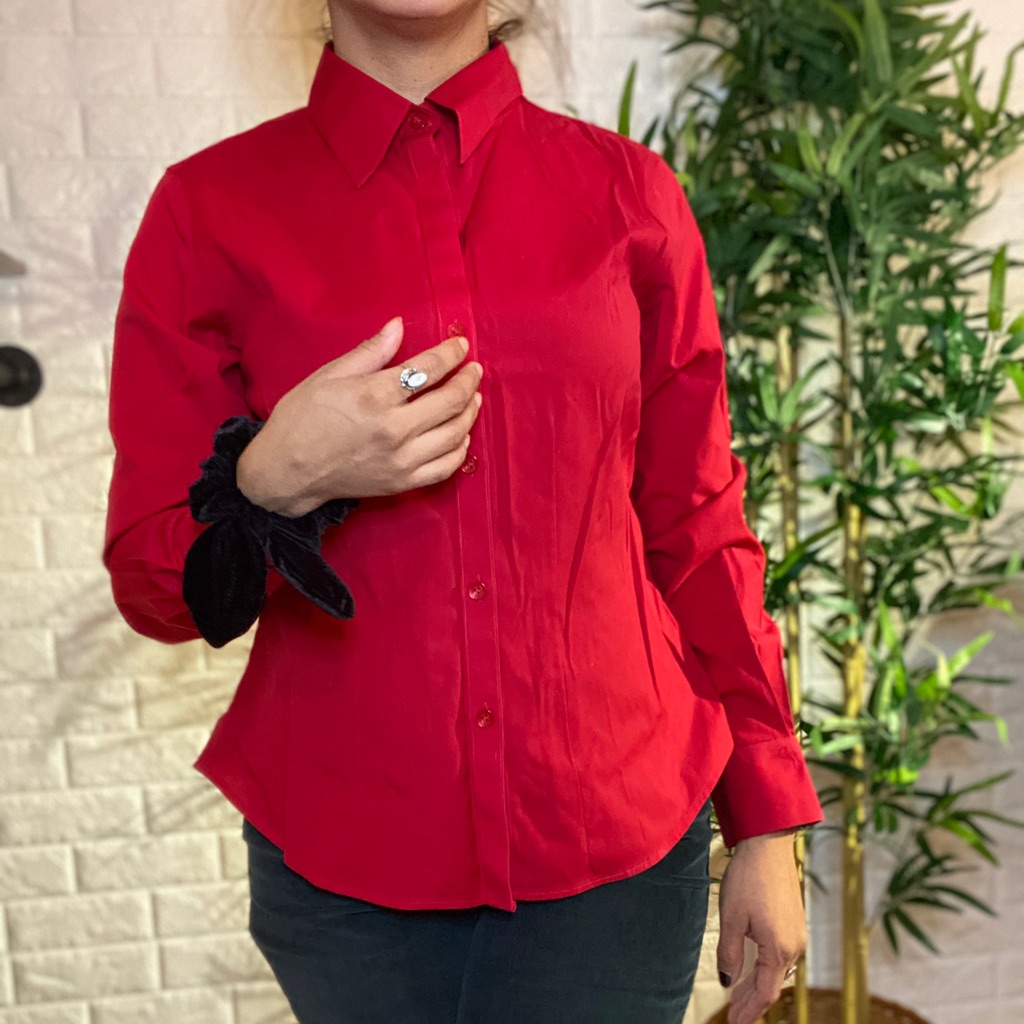 Red Foxcroft Button Down Blouse